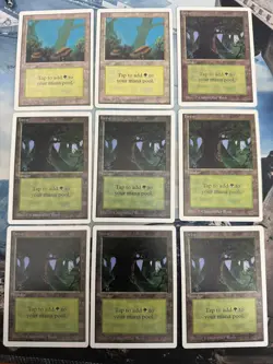 MTG Magic the Gathering Lot 9X Unlimited Forest - Image 1