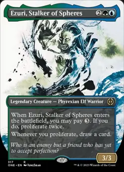 Ezuri, Stalker of Spheres (Borderless Ichor) [Phyrexia: All Will Be One] Foil N - Image 1