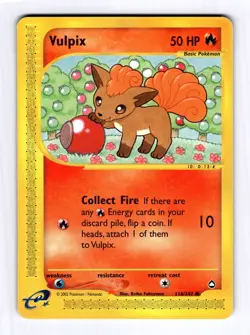 Vulpix Aquapolis #116 (2003) Common LP Pokemon - Image 1