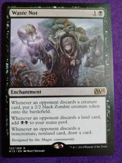 MTG Waste Not, NM-Mint, English Magic 2015 - Image 1