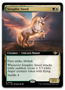 Seraphic Steed (Extended Art) #364 (NM) Thunder Junction OTJ Magic MTG - Image 1