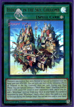 Yugioh! Hideout in the Sky, Coulomb CORI-EN050 (UR) 1st Ed "Blitzclique Support" - Image 1
