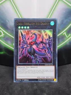 Yugioh Dark Rebellion Xyz Dragon LEDD-ENC32 Ultra Rare 1st Edition NM - Image 1
