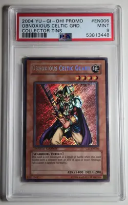 2004 Yu-Gi-Oh! Obnoxious Celtic Guard CT1-EN006 Collector Tins PSA 9 - Image 1