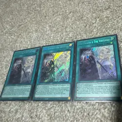 Yu-Gi-Oh! The Fallen & The Virtuous CH01-EN019 1st Ed Secret Foil EN LP x3 - Image 2