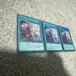 Yu-Gi-Oh! The Fallen & The Virtuous CH01-EN019 1st Ed Secret Foil EN LP x3 - Image 3