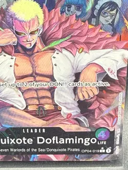 Donquixote Doflamingo OP04-019 Alt Art Leader English Bandai One Piece TCG - Image 5