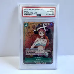 PSA 10 Nami OP02-036 Alternate Alt Art - Graded One Piece Card - Image 1