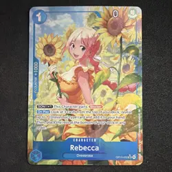 Bandai One Piece TCG Rebecca Dressrosa OP15-053 SR Alt Art Foil Blocker English - Image 1