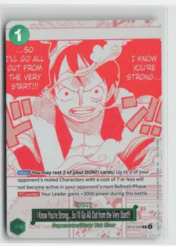 I Know You're Strong... 3rd Anniversary OP13-040 One Piece Promo Cards R NM Eng - Image 1