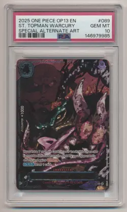 PSA 10 One Piece Special Alternate Art St. Topman Warcury OP13-089 GEM MINT! - Image 1