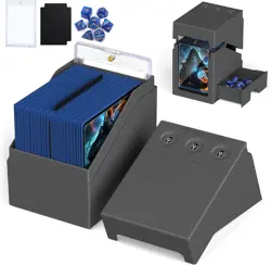 Mtg Deck Box with Life Counter, Commander Deck Box Fits 100 Double-Sleeved Cards - Image 1