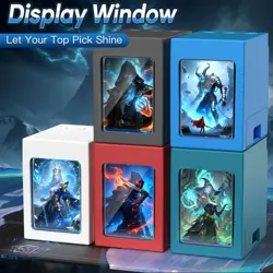 Mtg Deck Box with Life Counter, Commander Deck Box Fits 100 Double-Sleeved Cards - Image 3