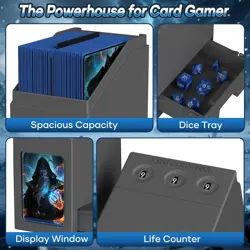 Mtg Deck Box with Life Counter, Commander Deck Box Fits 100 Double-Sleeved Cards - Image 5