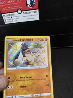 Galarian Farfetch'd Shining Fates SV063/SV122 Holo Shiny Rare Pokemon TCG Card - Image 3