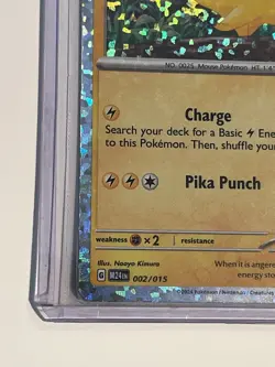 PIKACHU HOLO # 002 / 015 TCG Pokemon Card Near MINT *** Rare - Image 4
