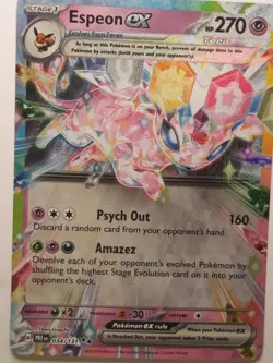 2025 Pokemon Prismatic Evolutions - ESPEON ex - Double Rare Holo Card #34/131 - Image 1