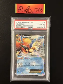 PSA 10 Keldeo EX Half Art BW Boundaries Crossed 49/149 Pokemon Card - Image 1