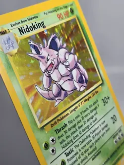 Nidoking 011/102 Base Set Unlimited Holographic Pokemon Card - NM - Image 4
