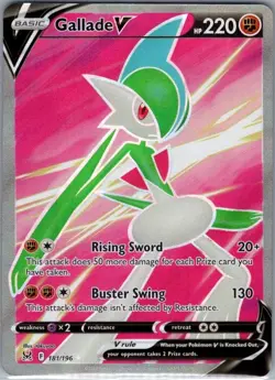 Gallade V (Full Art) 181/196 SWSH11: Lost Origin - Pokemon Card - NM - Image 1