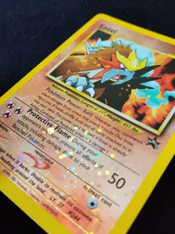 Pokemon Card Entei Movie Promo Black Star #34 Wizards Of The Coast 2001 PL - Image 5