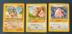 Cleffa Hitmontop & Igglybuff Promo Black Star Pokemon Cards Near Mint Condition - Image 1
