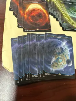 MTG Unfinity 50x orbital off planet basic lands (10 of each) pack fresh new - Image 2