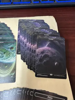 MTG Unfinity 50x orbital off planet basic lands (10 of each) pack fresh new - Image 5