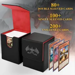 Card Deck Box for Yugioh MTG Cards, 100+ Deck Case with 2 Dividers Fits TCG CCG, - Image 5