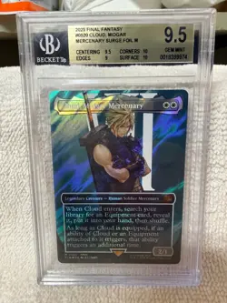 Cloud, Midgar Mercenary (Borderless) (Surge Foil) Final Fantasy Foil - Image 1