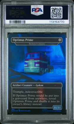 2022 Magic Gathering 1081 Optimus Prime Secret Lair Drop Foil PSA 10 113153770 - Image 2