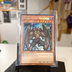 Destiny HERO - Malicious RA03-EN001 Secret Rare 1st Edition NM Yugioh - Image 1