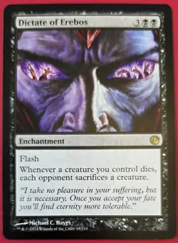 MTG Dictate of Erebos Journey Into Nyx 65 LP Magic Rare Card - Image 1