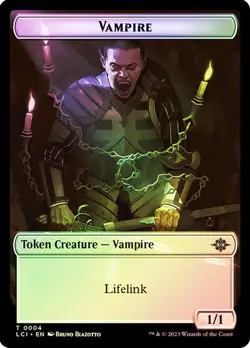 Magic The Gathering MTG VAMPIRE // SPIRIT TOKEN FOIL The Lost Caverns of Ixalan - Image 1