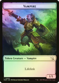 Magic The Gathering MTG VAMPIRE // TREASURE TOKEN FOIL March of the Machine NM - Image 1