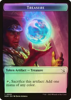 Magic The Gathering MTG VAMPIRE // TREASURE TOKEN FOIL March of the Machine NM - Image 2