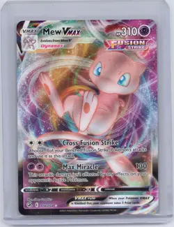 Mew VMAX 114/264 Holo VMAX Rare Fusion Strike Pokemon Near Mint - Image 1