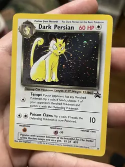 Dark Persian Pokemon Card, Wotc Black Star Promo #17 Holo Rare 2000 - Image 1