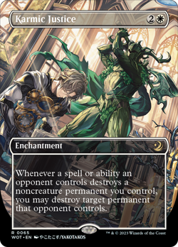 Karmic Justice (Anime Borderless) [Wilds of Eldraine: Enchanting Tales] Near Mi - Image 1