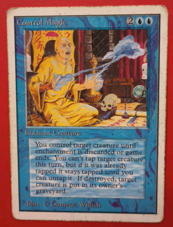 Magic the Gathering Unlimited CONTROL MAGIC HP Uncommon 1993 Vintage! - Image 1