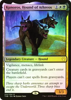 MTG FOIL Kunoros, Hound of Athreos - Theros Beyond Death #222 - Image 1