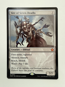 NM - Sire of Seven Deaths - Foundations FDN 0001 Magic: The Gathering MTG Single - Image 1