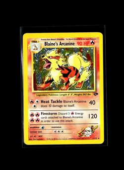 2000 Pokemon Blaine's Arcanine 1/132 #1 Gym Challenge Holo Unlimited - Image 1