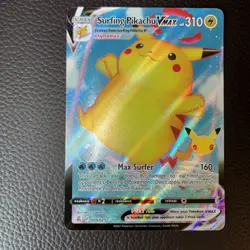 🔥Pokemon Surfing Pikachu VMAX 009/025 Celebrations Ultra Rare Full Art Holo (D) - Image 1