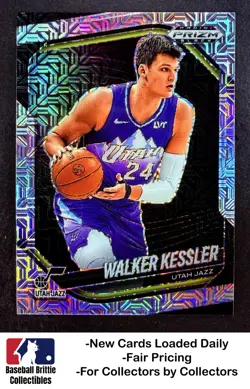 2024-25 Panini Prizm Black #98 Walker Kessler Mojo #9/25 SP Utah Jazz - Image 1