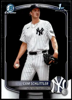 2025 Bowman Chrome #BCP-166 Cam Schlittler Prospects 1st F5 - Image 1