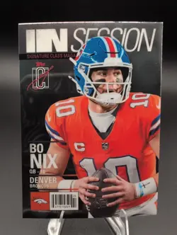 2025 Topps Signature Class Bo Nix In Session Denver Broncos - Image 1