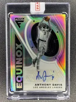 2020 Panini Flux Equinox Silver Prizm Anthony Davis AUTO /15 #EQ-ADV - Image 1