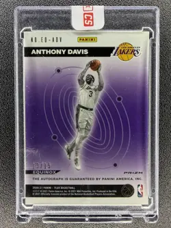 2020 Panini Flux Equinox Silver Prizm Anthony Davis AUTO /15 #EQ-ADV - Image 2