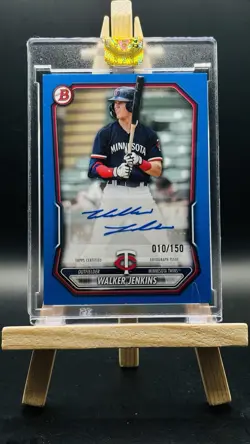 2026 Bowman Walker Jenkins Prospect Auto Blue Paper /150 BPA-WJ Minnesota Twins - Image 1